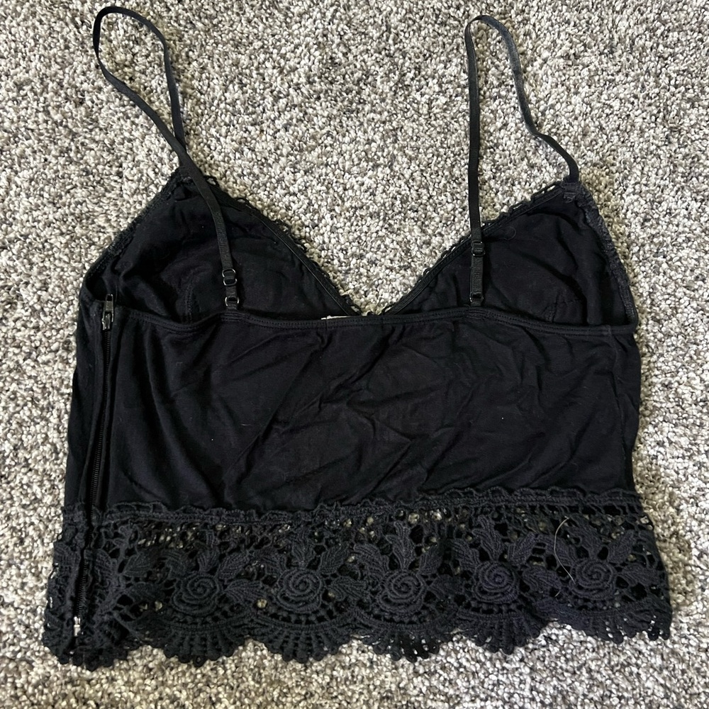 Black lace bralette top